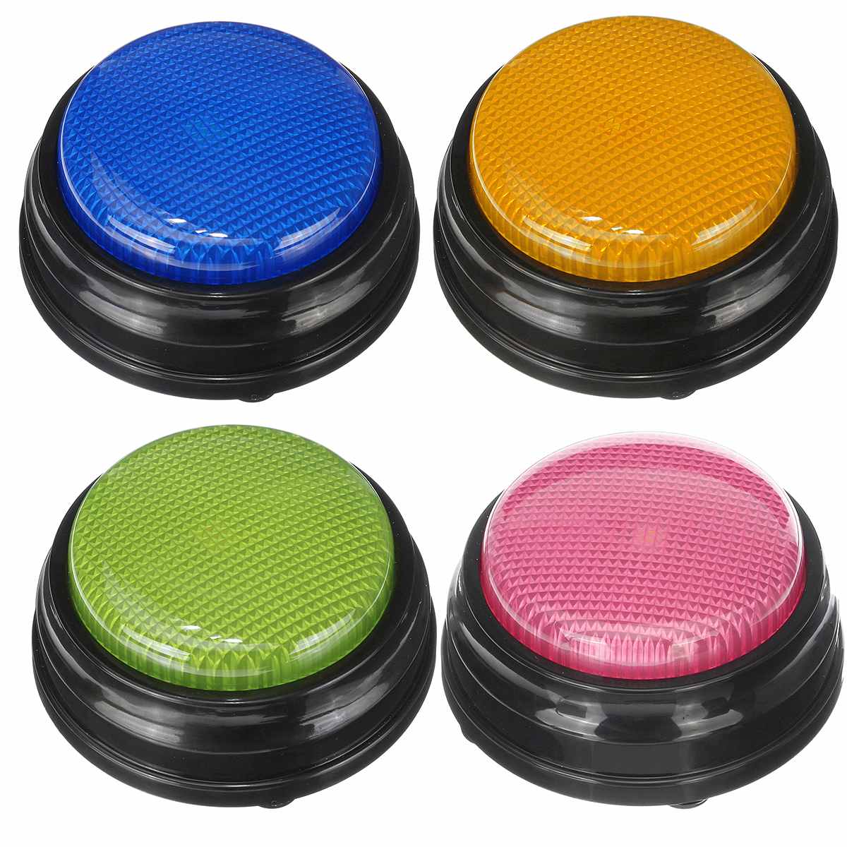 Bouton de jeu alarme Buzzer | Enregistrable, bouton parlant jeu, avec son lumière saine, soulagement du Stress, blague, grand