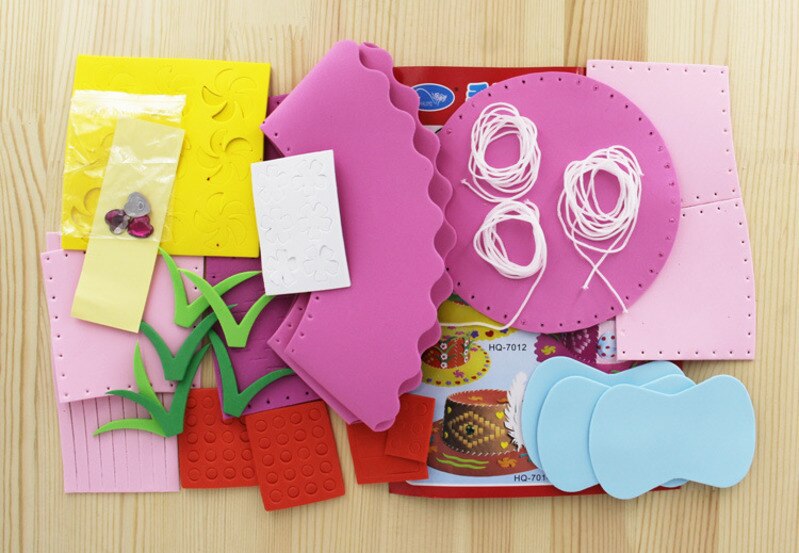 Creativo Fai da Te Non Tessuto di Carta Tessitura Cappello di Fiore Star Modello di Scuola Materna di Arte per Bambini Artigianato Giocattoli per I Bambini Decorazione Del Partito regalo