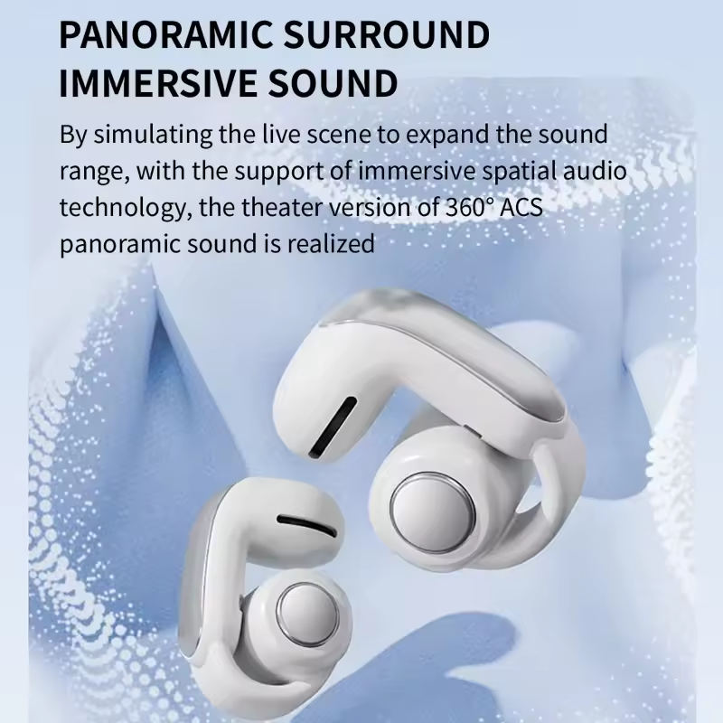 V12 Koptelefoon Draadloze Bluetooth 5.3 Open Headsets HiFi Stereo Sport Oordopjes HD Mic Call Oor Clip Hoofdtelefoon voor Ultra