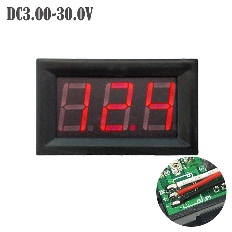 Neue Mini Drei-draht 70-500V AC Digital Voltmeter, Voltmeter Mit Verpolung Schutz, schaltung Messung Voltmeter ^: rot DC3-30V