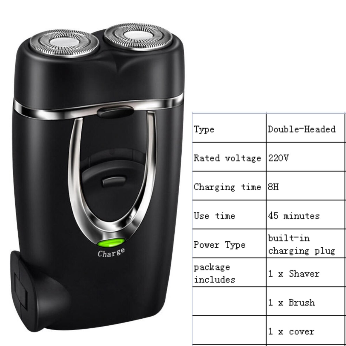 Double Headed Razor Electric Rechargeable Double-Headed Shaver Portabl... – Vicedeal