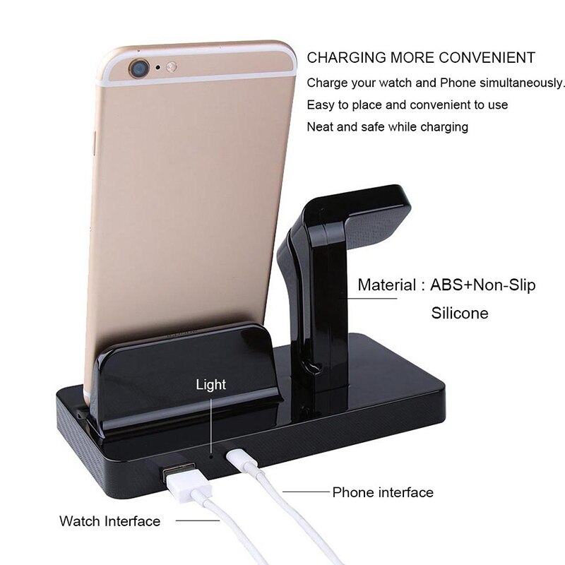 2 In 1 Wireless Charger Stand For iPhone 11 Pro XS MAX XR X 8 Plus Charging Dock Station Holder For Apple Watch 5 4 3 2 Charger