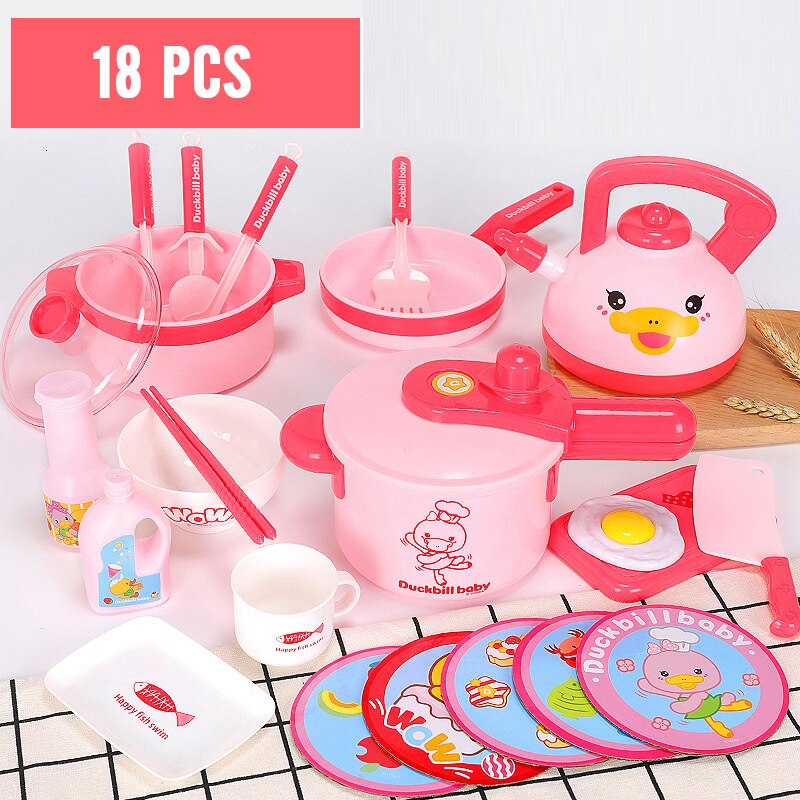 50 PCS Kinderen Mini Keuken Speelgoed Kookgerei Pot Pan Kids Pretend Koken Spelen Speelgoed Simulatie Keukengerei Speelgoed Kinderen: Deep Blue