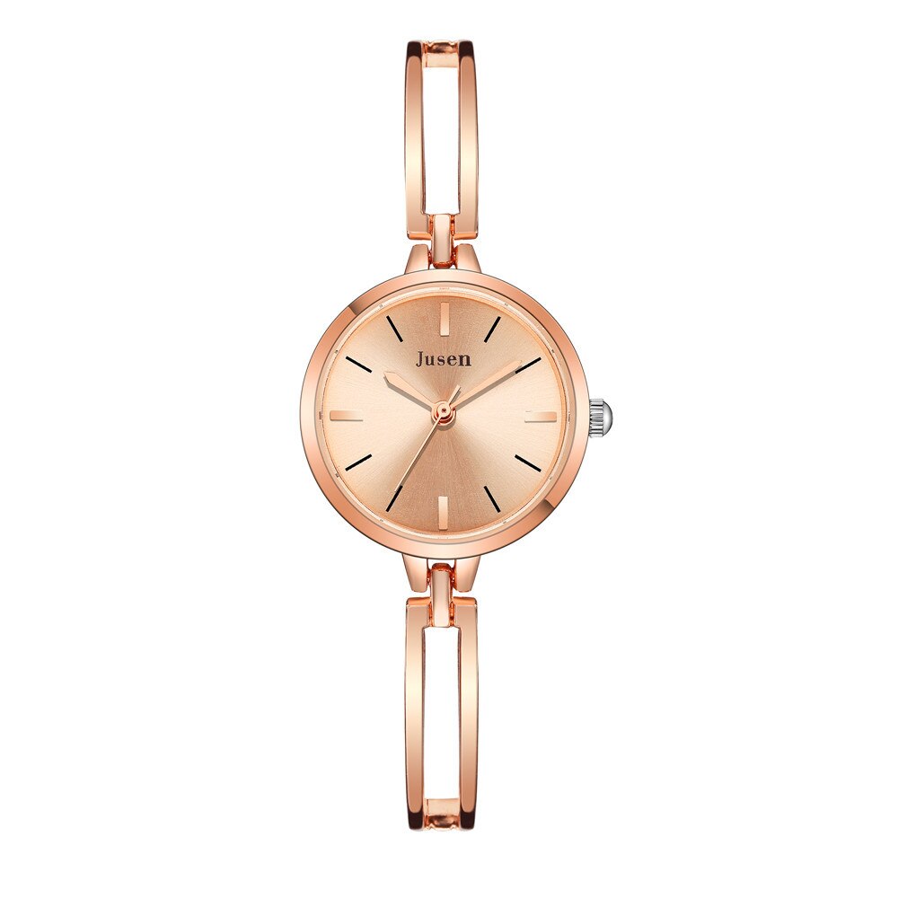 Luxe Vrouwen Armband Horloges Minimalistische Kwaliteiten Dames Quartz Horloges Goud Zilver Rvs Vrouw Klok: rose gold