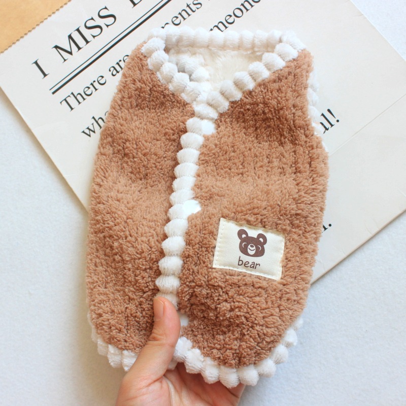 Abrigo de lana cálido para perros, ropa suave y acogedora para mascotas para perros pequeños, gatos, chaqueta bonita para cachorros, ropa para Bulldog Francés, Chihuahua y Yorkies: L / Blanco