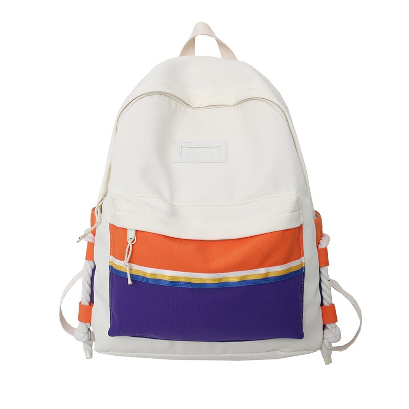 Zaino da donna joysmanie Fashion zaino Kawaii stile Preppy per studente adolescente zaino da donna Mochila zaino da ragazza: orange-purple