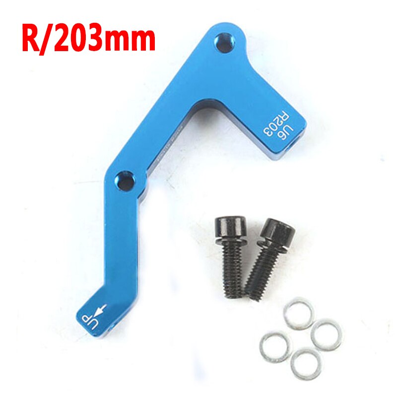 Support de freins à disque de vélo vtt, 180/203mm IS-PM, levier, Rotor avant montage pour siège arrière en aluminium, 160, 180, 203mm: Blue R203mm