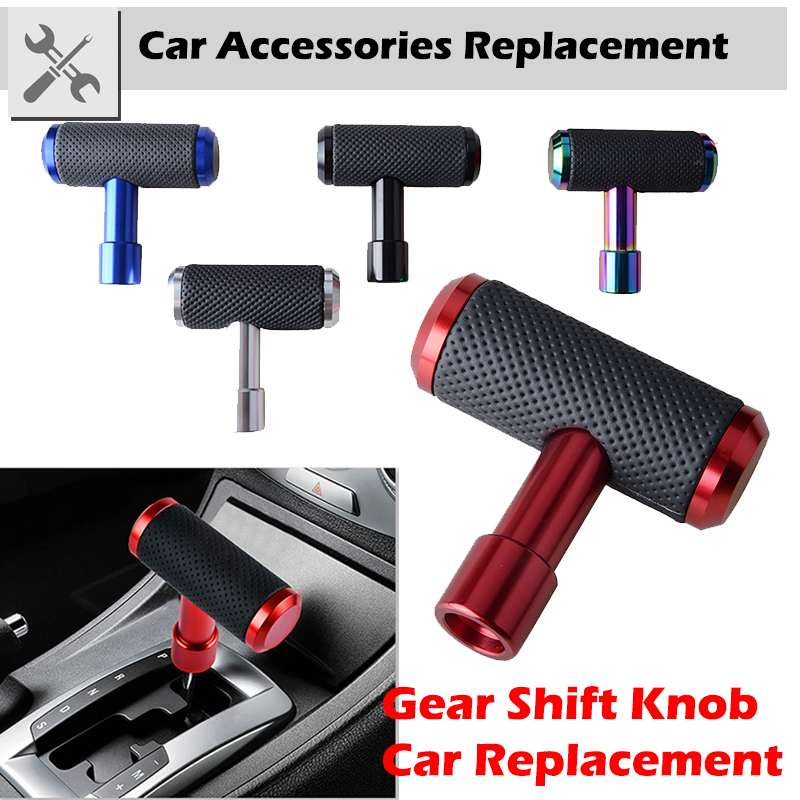 Perilla de palanca de cambios, Joystick de avión, mango en T, martillo apto para palanca de cambios de coche AT MT, mango de aleación de aluminio, accesorios para coche