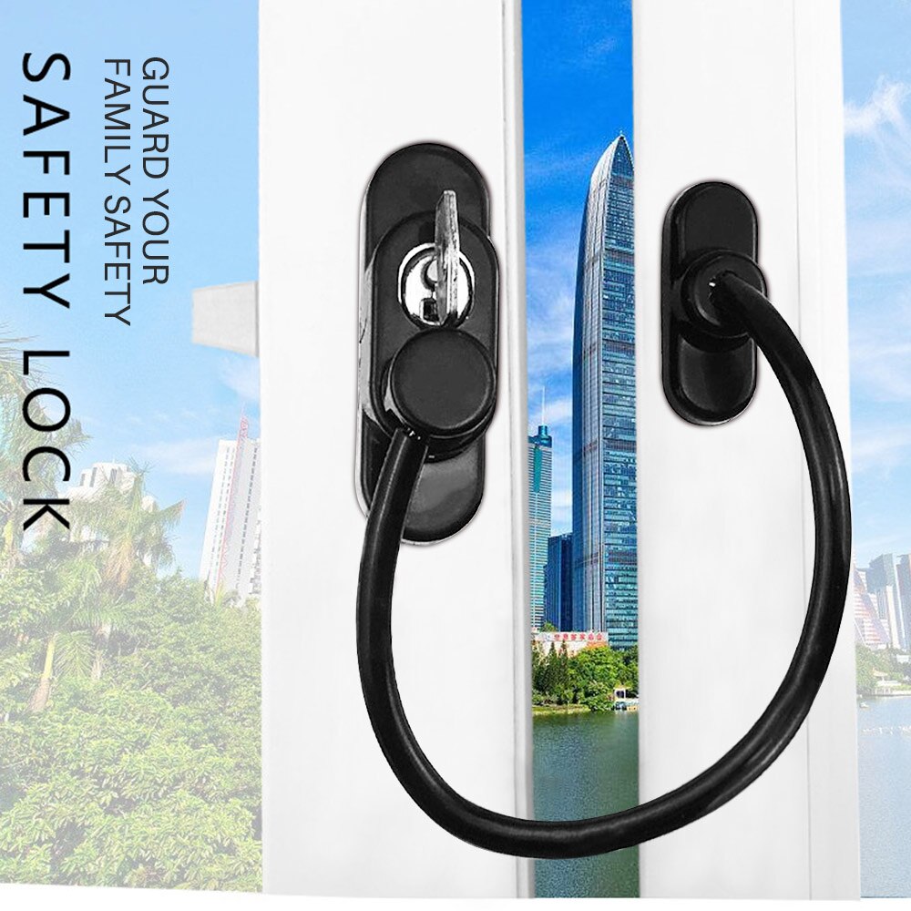 Window security Locks Children Protection Lock Stainless Steel Refrigerator Freezer Lock Baby Safety Infant Security Window Lock