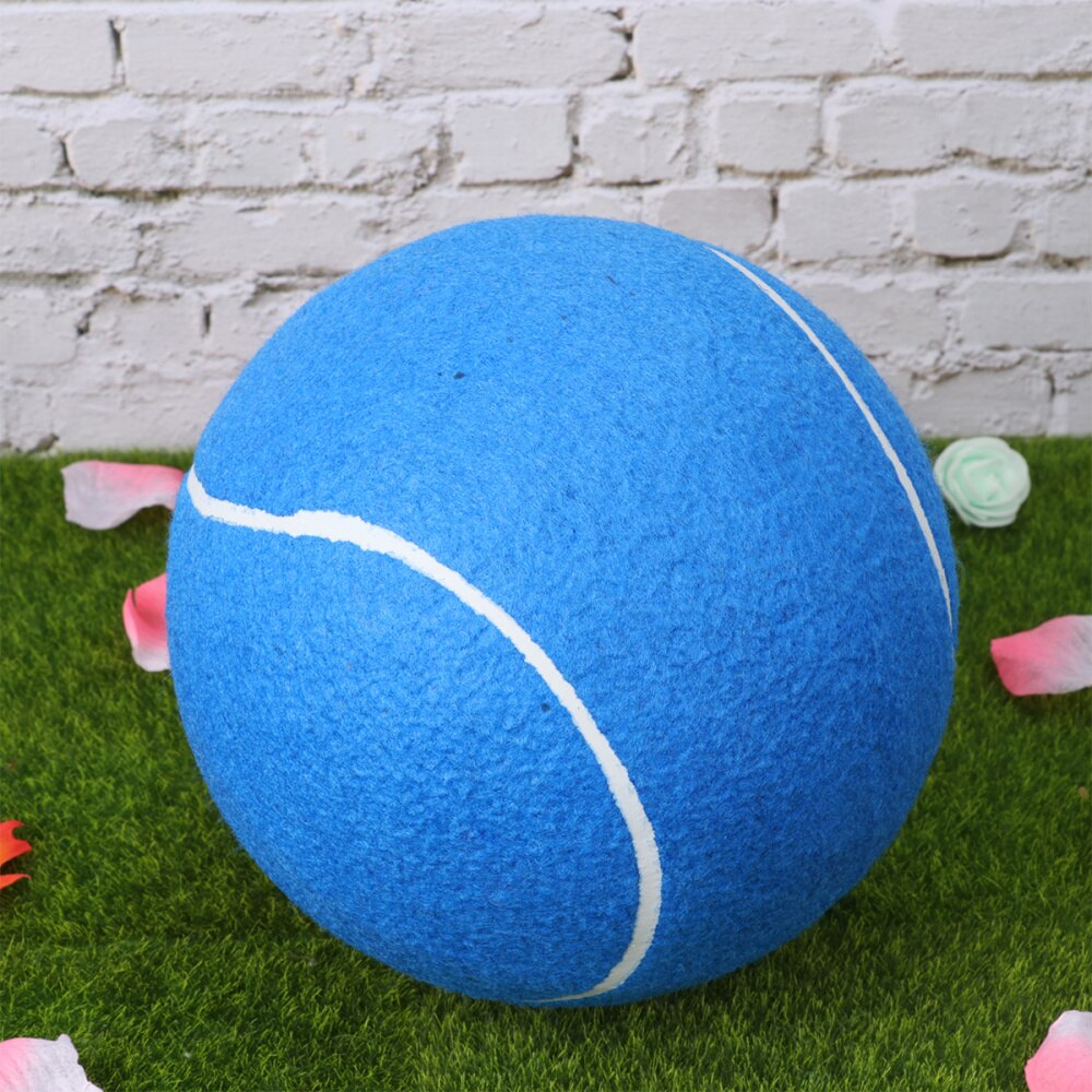 1Pc 20Cm Opblaasbare Flanel Bal Grote Handtekening Tennis Rubberen Bal Voor Kinderen Outdoor Sport (Blauw)