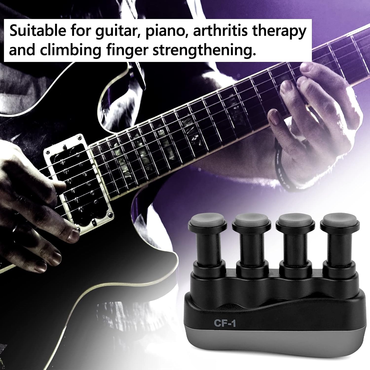 Finger Strengthener for Guitar Players Finger Resistance Training Guitar Bass Finger Speed Training Hand Grip Exerciser