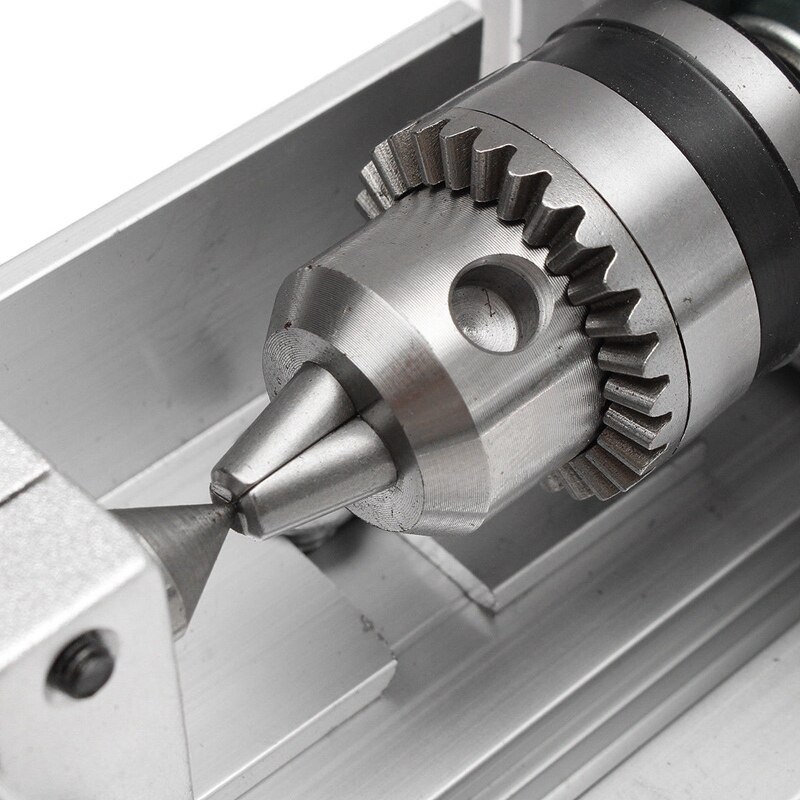 100W Cnc Mini Lathe Machine Tools Diy Woodworking Wood Lathe Milling Machines Grinding Polishing Beads Drill Rotary Tool Set Kit