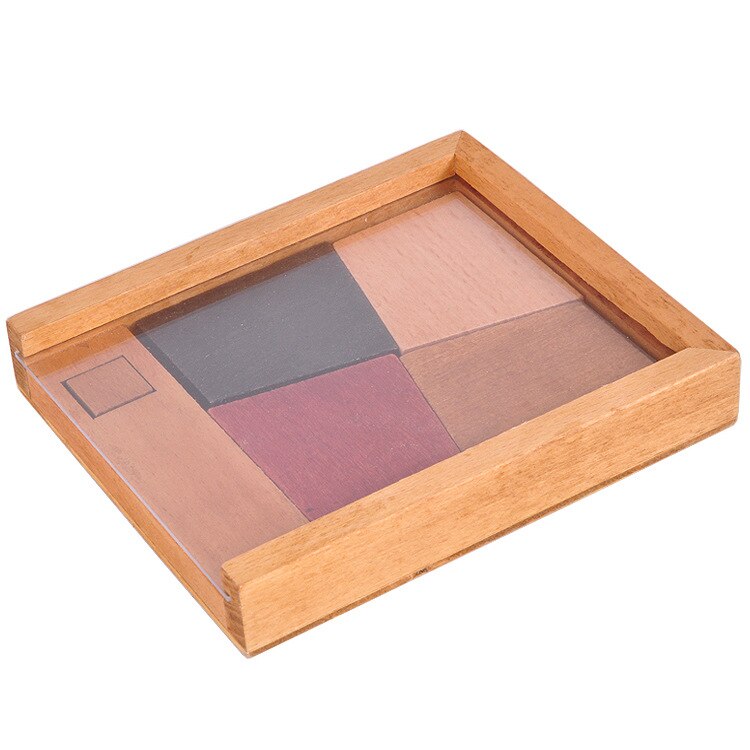 Puzzle Tangram éducatif en bois, jeu de société de forme géométrique, stimule le cerveau, qi, jouets classiques pour adultes et enfants de 6 ans et plus: Square
