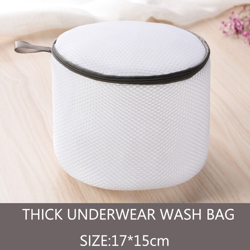 Lynlås foldbar nylon vaskepose sokker undertøj tøj vaskemaskine beskyttelse net mesh poser vaske poser: Brabag 1715