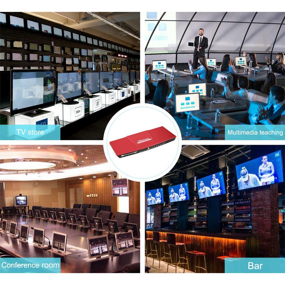 Tesmart 2 In 8 Out Hdmi Switch Splitter 2X8 Met Ir Afstandsbediening Ver1.4 Dual Display Resolutie Tot 4K(3840*2160) 1080P 3D