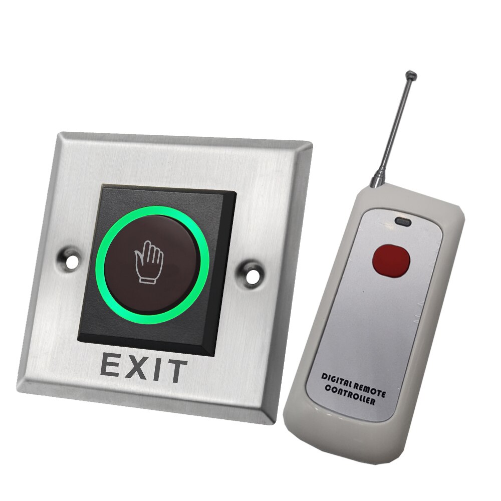 12V 24V Touchless Door Lock Release Button IR Contactless Infrared Opener 433 Mhz Wireless Remote Control No Touch Exit Switch: K2-1-LR