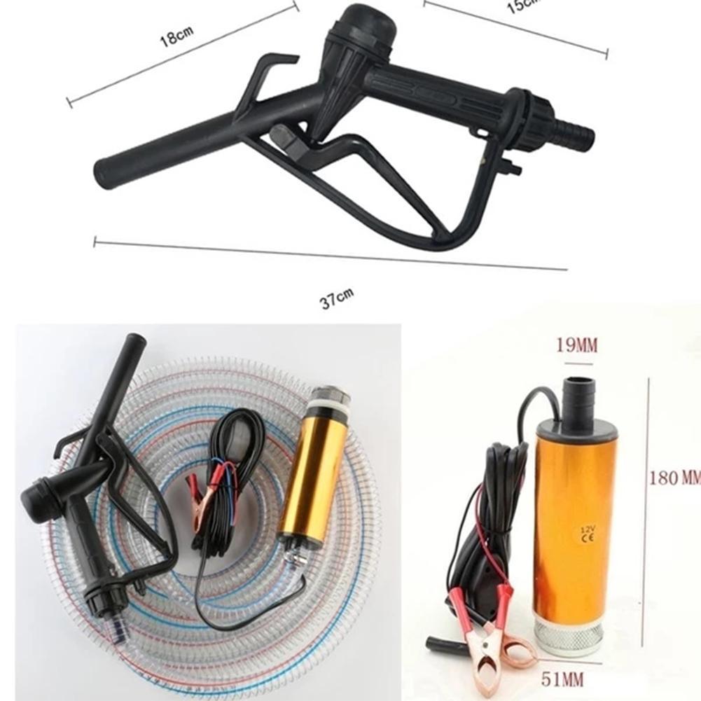 Portable Electric Fuel Pump Oil Pumping 60W With 5M Wire Micro Submersible Pump 12V 24 Volt Submersible Oil Pumping Water