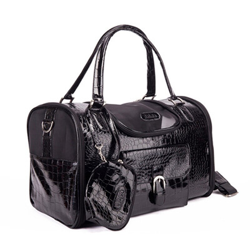 Bolsa de transporte portátil para exteriores, bolso de viaje de cuero para perros pequeños, Chihuahua, gato y perro