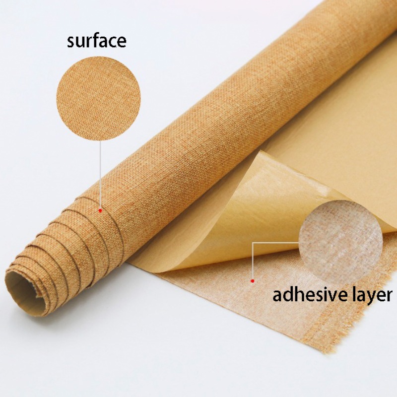 Zelfklevend linnen voor doe-het-zelf handgemaakte knutselprojecten, verpakkingen, sieraden, ladebekleding, tassen, wanden, huisrenovatie, decoratieve stof.