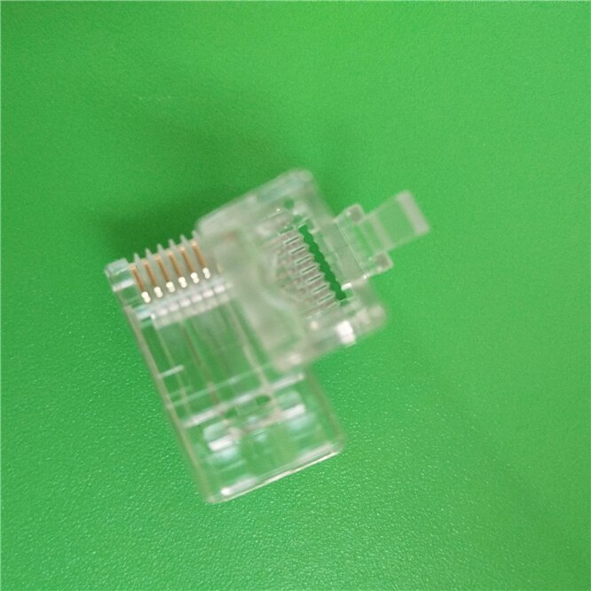Rj45 liitin cat 6 nopea  rj 45 ethernet-kaapeli pistoke 8 p 8c verkko 8 pin suojaamaton läpireiän modulaariset liittimet kullatut 50 kpl