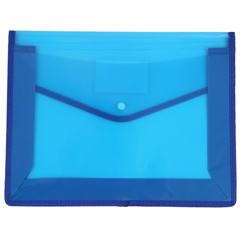 2Pcs/Set A4 Plastic File Wallet Document Folder Premium Poly Pockets Envelope with Business Card Holder
