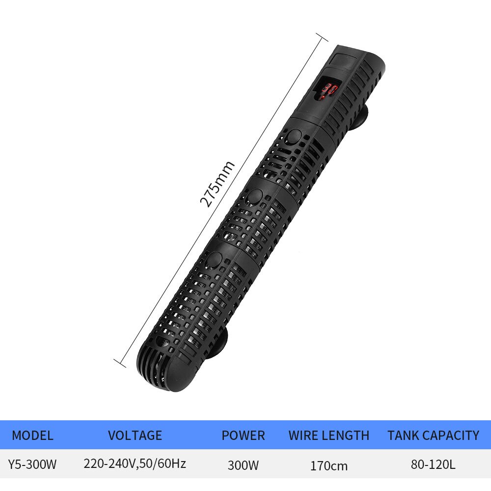 Heating Rod Heating Rod with Protective Shell Digital Temperature Display Temperature Adjustable Automatic Constant Temperature: Y5-200w
