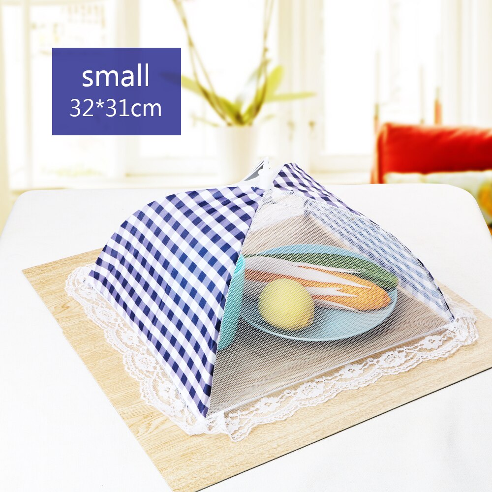 Mosquitera antimoscas plegable para cocina, tapas para comida, Estilo paraguas, accesorios de cocina: 12inch Blue
