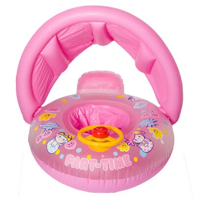 Schwimmen Ring Horn Sonnenschirm Abnehmbare Auf Schwimm Sommer Kinder Kind Sitz aufblasbare Schwimmen pool floaties swimtrainer: A0051-pink