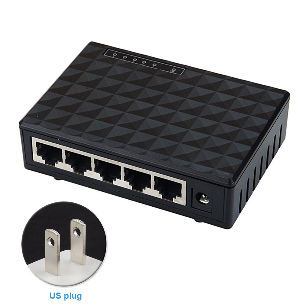 Switch Netwerk Lan Ethernet Mini Desktop Uitwisseling Hub Gigabit Adapter 5-Poort