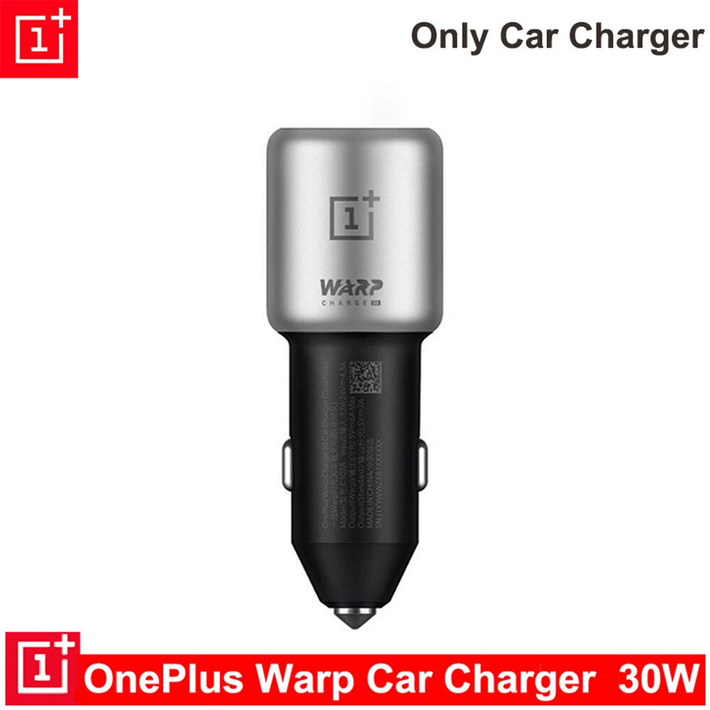 Original Oneplus 30W Warp Charge Car Charger Output 5V6A Max For Oneplus 7 Pro Normal QC For Oneplus 3/3T/5/5T/6/6T/7/Pro/8/8T..: Only Car Charger