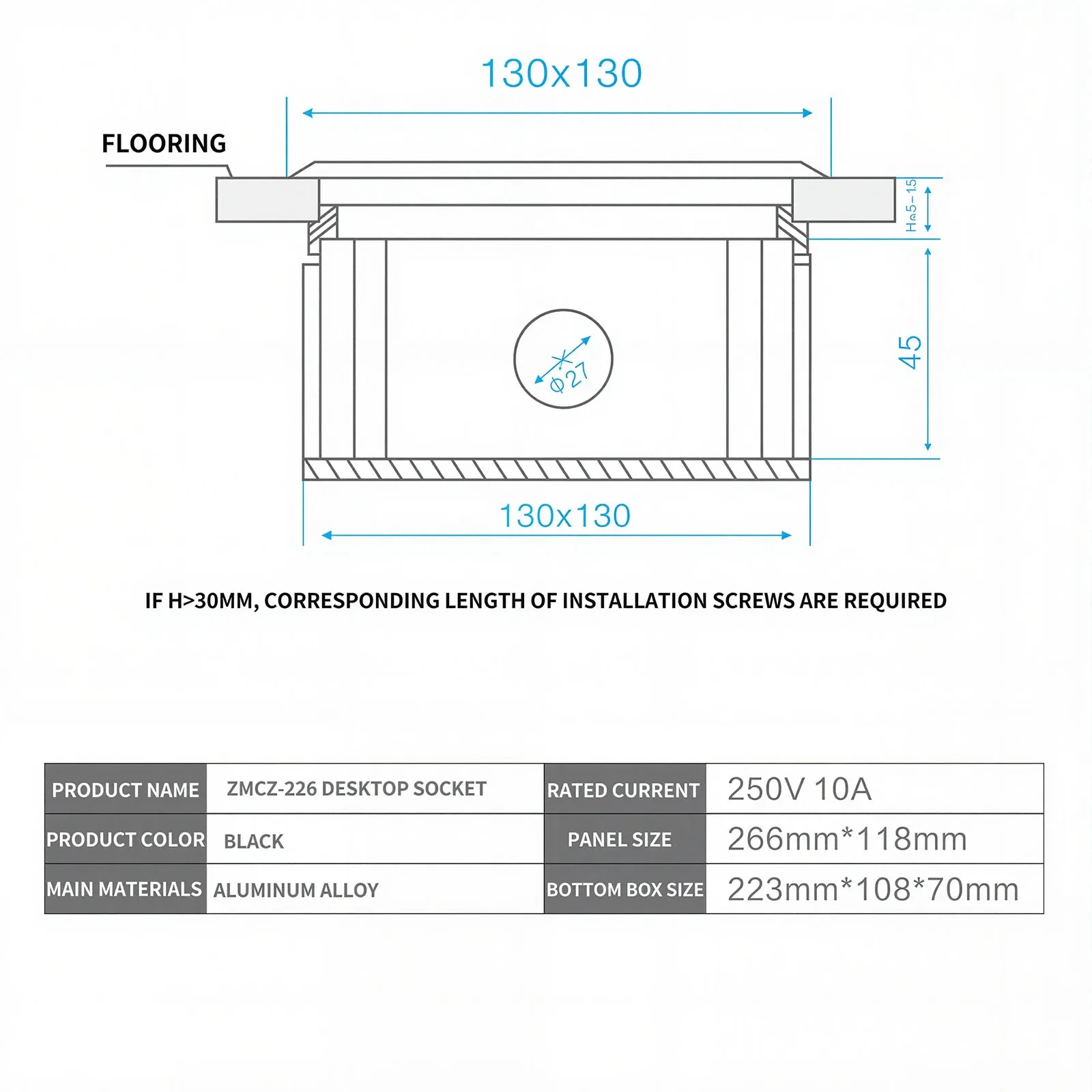 Tomada de Mesa Retrátil - USB-A/USB-C - Carregamento Rápido Tipo C - Estação de Carregamento Multifuncional