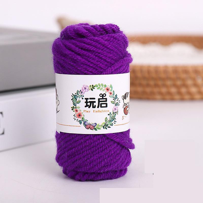 10G 5ply Cotton Knitting Wool Yarn Thick Fiber Yarn Velvet Yarn Hand Knitting Wool Crochet Yarn For DIY Sweate Hat Dolls: khaki