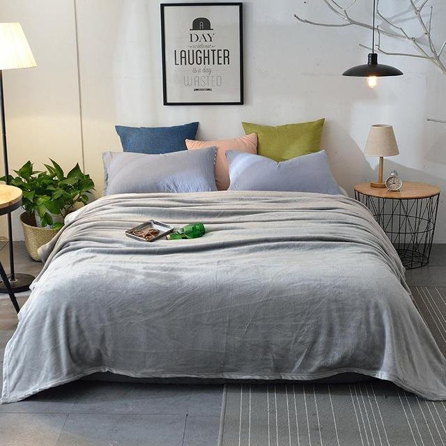 Pluche zachte vezel warme deken roze laken bedovertrek bankhoes tweepersoonsbed laken sprei deken bedset reisgezelschap: Kleur 6