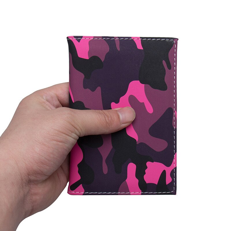 Mannen Algemene Mode Eenvoudige Minimalistische Camouflage Paspoort Clip Paspoort Deksel Paspoort Zak Ticket Clip Kaarthouder