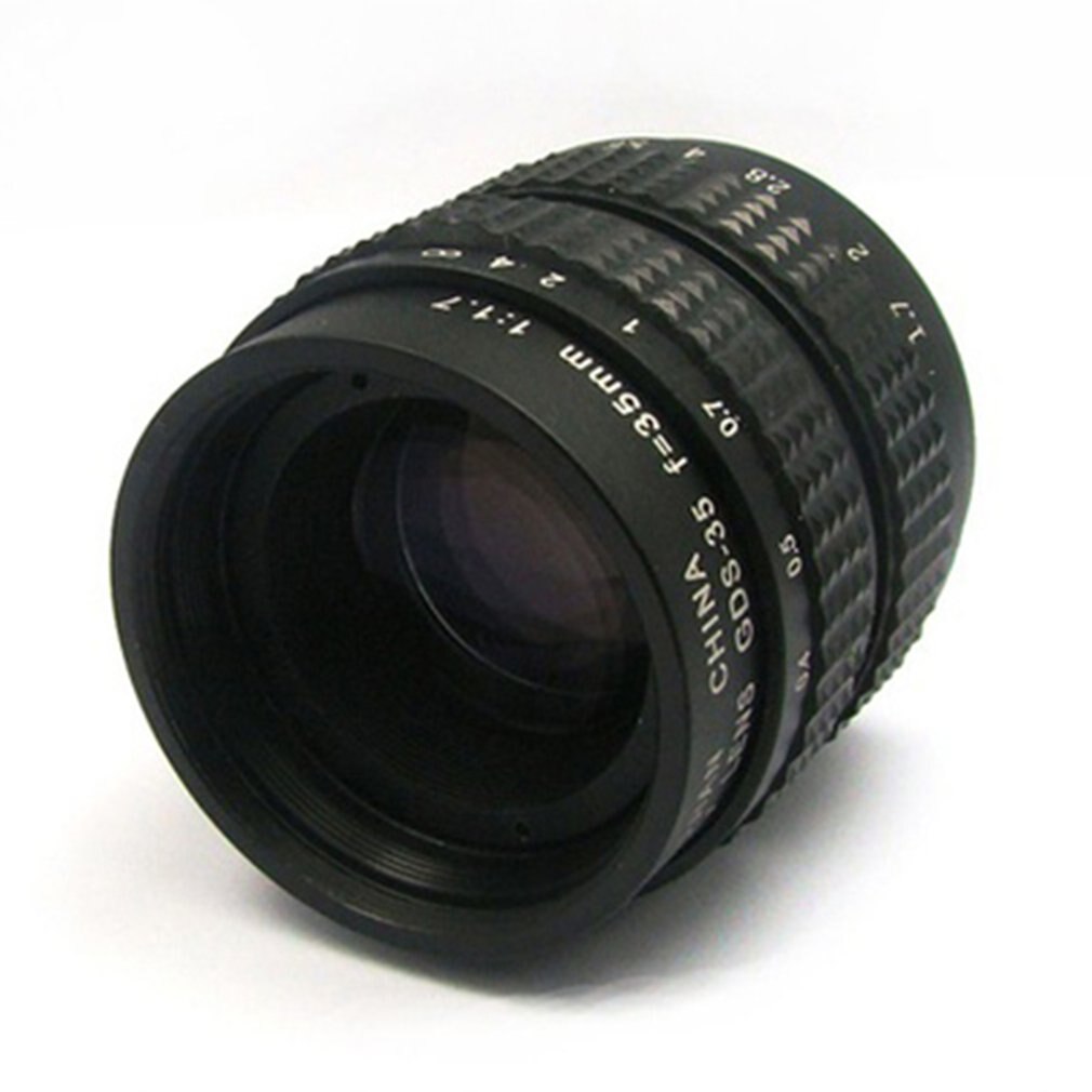 35 mmf mikromonteret 1.7 c-- objektiv med adapterring telecine-objektiv fast fokuslinse sort flerlagsbelægning