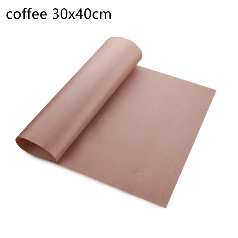 60 * 40cmcm Oil-proof Linen Cloth Baking Tools High Temperature Thick Oven Resistant Bake Oilcloth Pad Cooking Paper Mat Kitchen: coffee 30x40cm