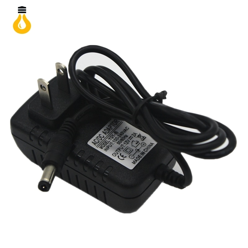 1PCS 12V2A AC 100V-240V Converter Adapter DC 12V 2A 2000mA Power Supply EU Plug 5.5mm x 2.1-2.5mm for LED CCTV