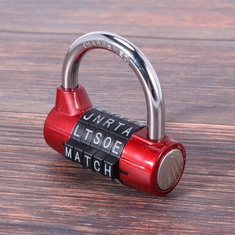 5 Letter Zinc Alloy Combination Padlock Code Password Lock Door Cabinet Drawer Bike Motorcycle Student Locker Locks