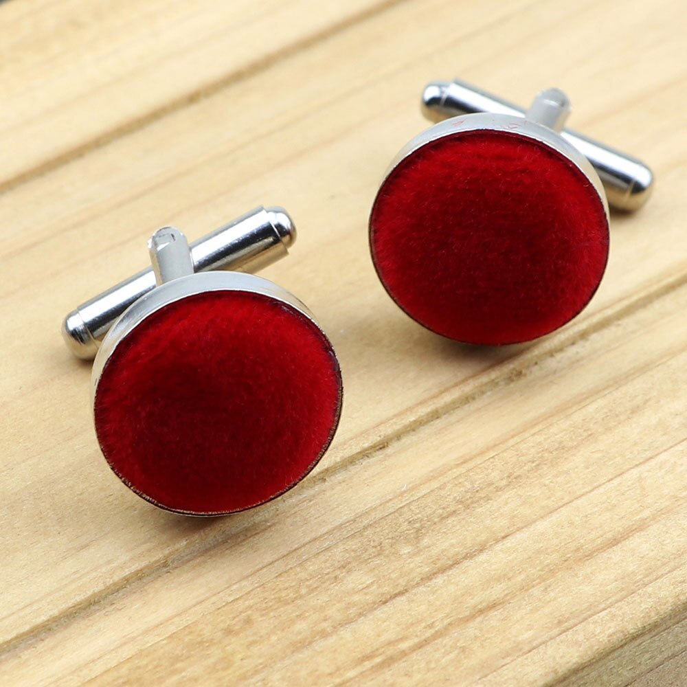Boutons de manchette de chemise pour hommes, bijoux ronds en daim doux, à la , pour affaires, fête de mariage, accessoires pour hommes, de: 3