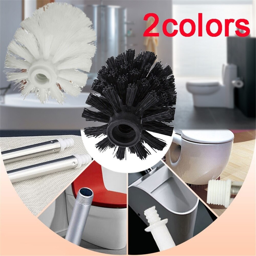 Universal Replacement Toilet Brush Head Holder White Black Clean Spare Parts Tools Toilet Brush Home Bathroom Accessories