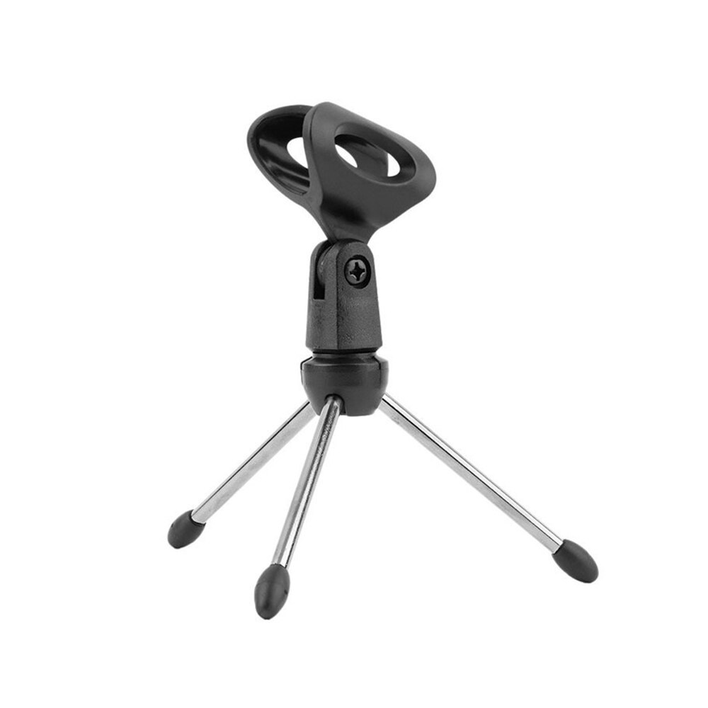 Microphone Mic Stand Tripod Bracket Portable Zinc Alloy Desktop Table Adjustable Holder universal Black