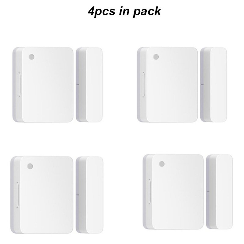 Sensor de puerta y ventana inteligente Xiaomi Mijia 2, bluetooth 5,1, detección de luz, registros de apertura/cierre, recordatorio sin cerrar horas extra: 4pcs