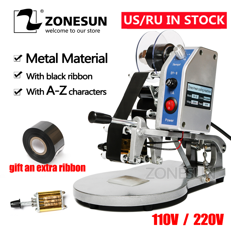 ZONESUN date coding machine printing machine Manual expiry date code printers Foll Stamp Coder expiry date machine