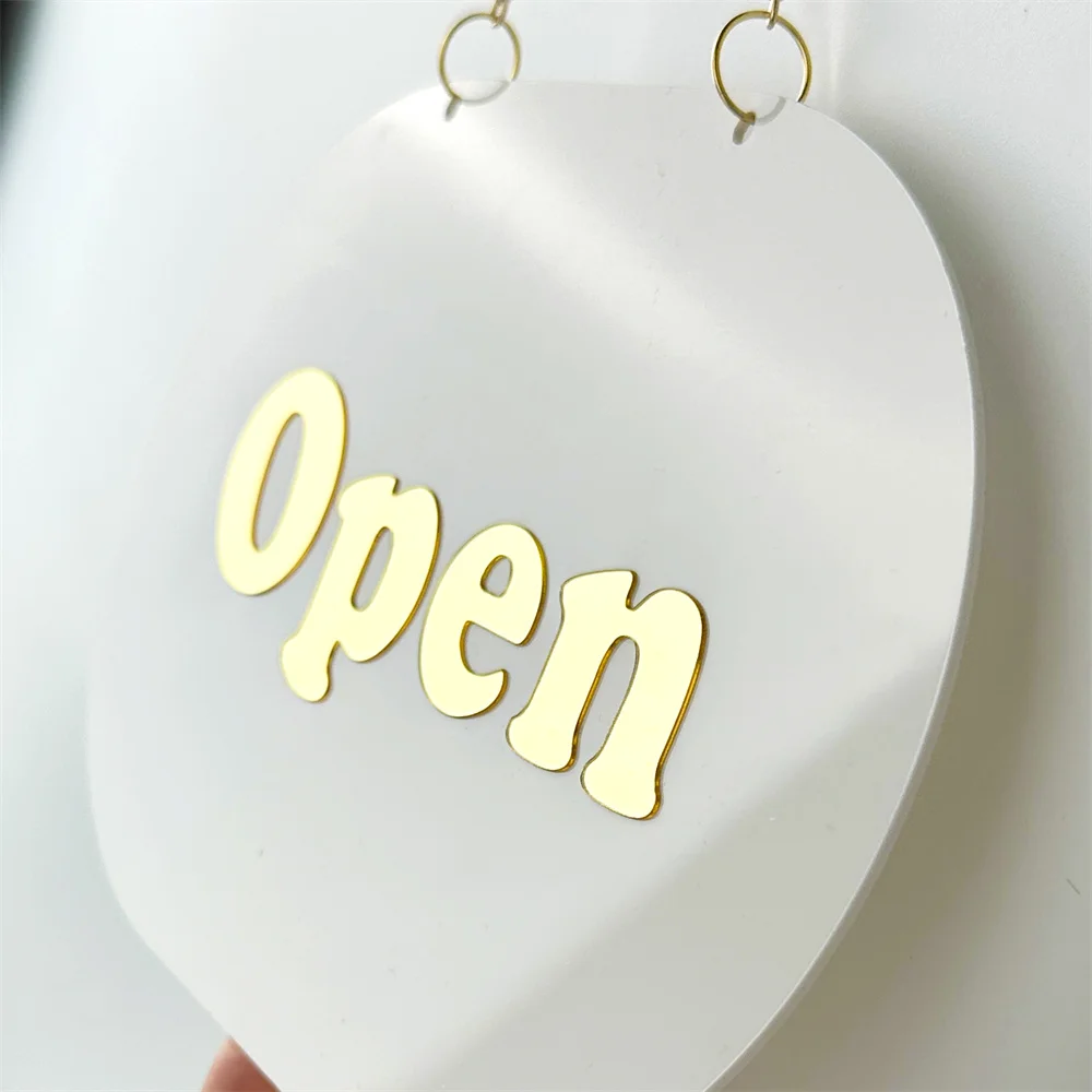 Double Sides Acrylic Art Decoration Open Closed Hanging Sign Business Store Window Wall Decor