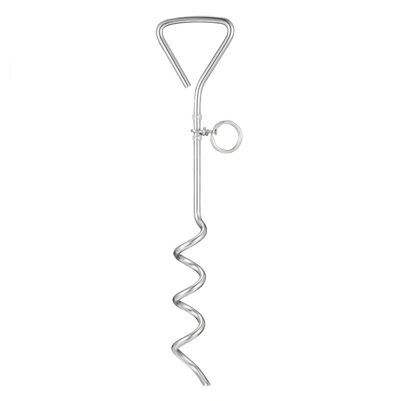 Piquet d'attache pour chien, grands piquets pour chiens, pile fixe, laisse au sol, câble en fer robuste: Default Title