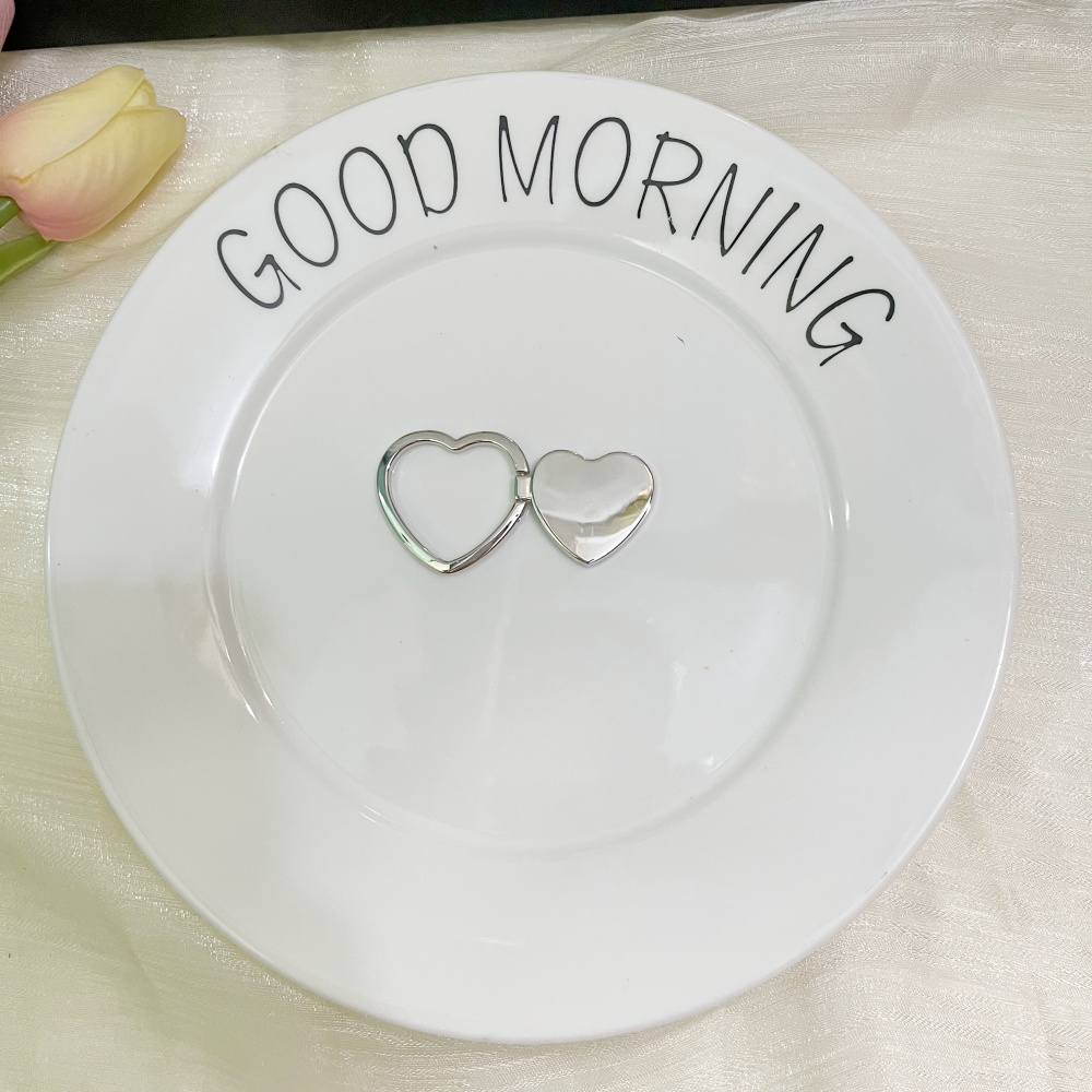 Telefono cellulare creativo Supporto universale Supporto ad anello Supporto a conchiglia con bastone posteriore Supporto pigro Supporto decorativo in metallo per telefono cellulare: Argento