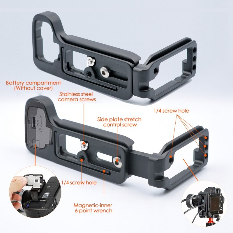 Schnellwechselplatte l, für 3/a9  a7 vertikalkamera 3 l 3/a7 halterung für sony  a7 kameragriffbasis