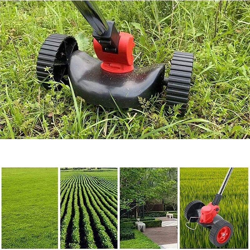 Grass Trimmer Rolling Wheel Effective Comfortable Garden Lawn Mower Accessories String Cutter Guider Tools
