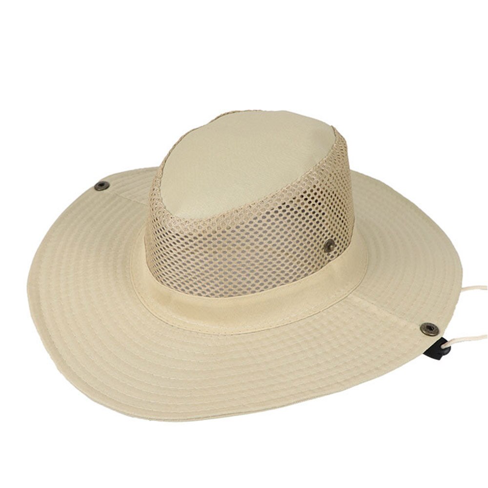 Wide Brim Sun Breathable Hat Summer Outdoor Activity Mesh Bucket Cap UV Protection for Camping Fishing Safari Hiking Hats: 2