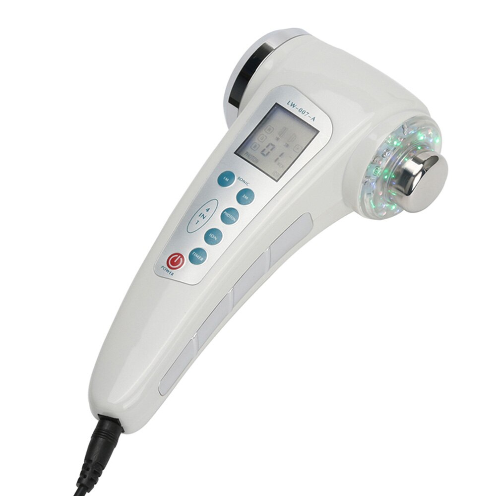 4 in 1 Ultraschall Gesicht Massagegerät 7 Farben LED Licht Gesichts Photon Ultraschall Therapie Hautpflege Körper Schlank Anti Zellulitis schönheit